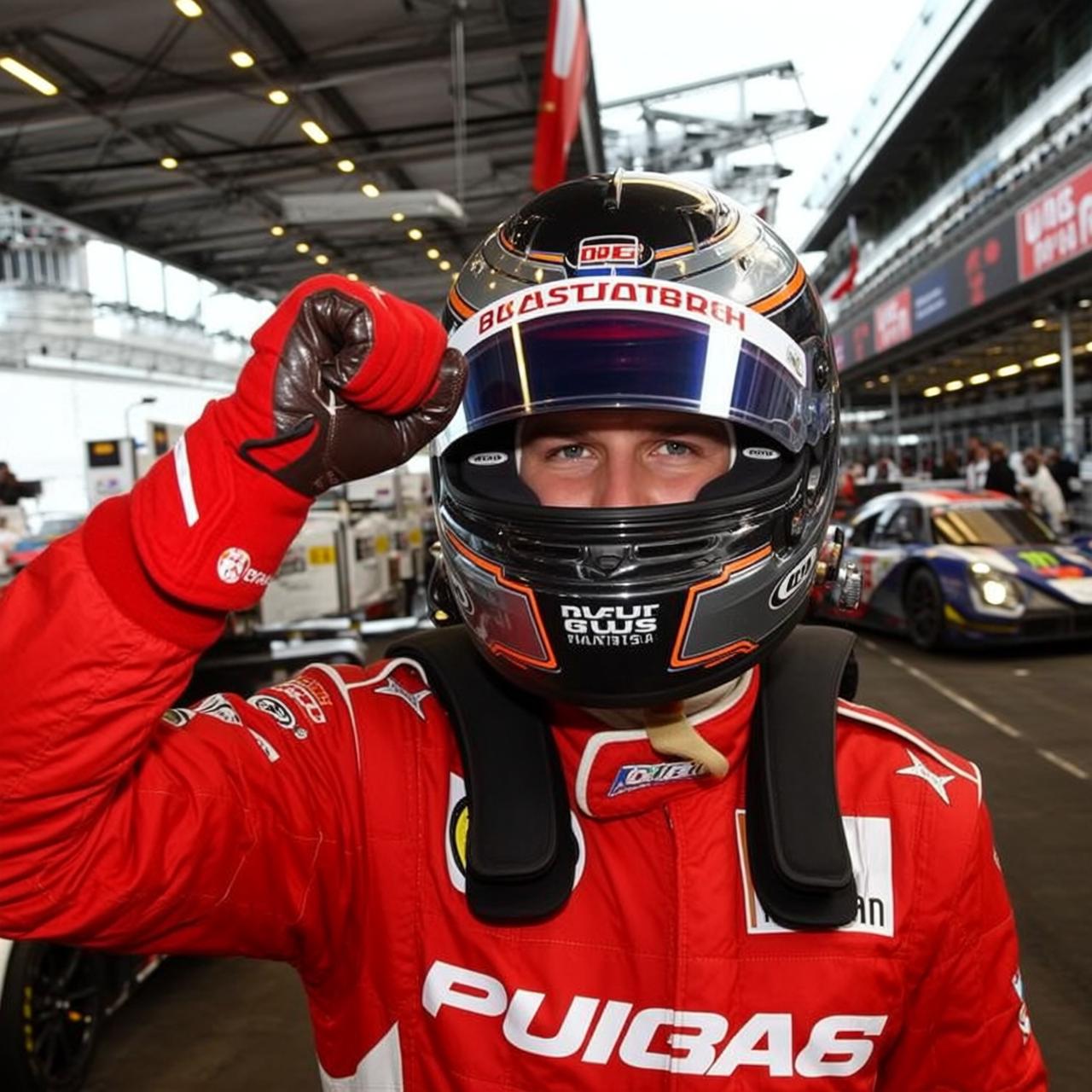 Red Suit Pit Lane Victory