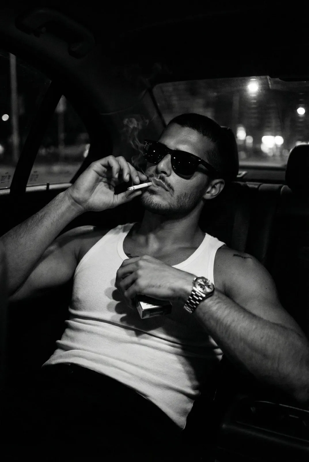 Sunglasses And Wristwatch In Fashion Portrait