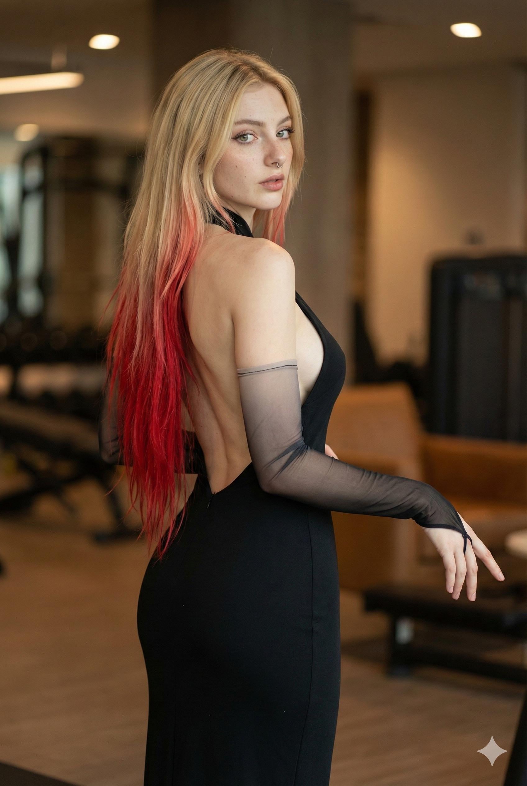 Black Halter Dress Gym