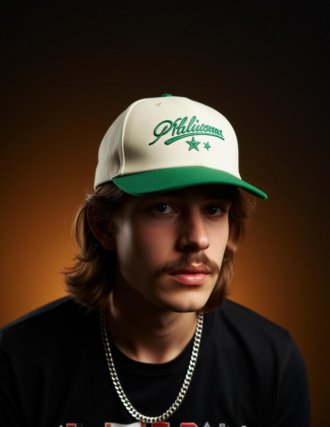 Black Tee Cap Portrait