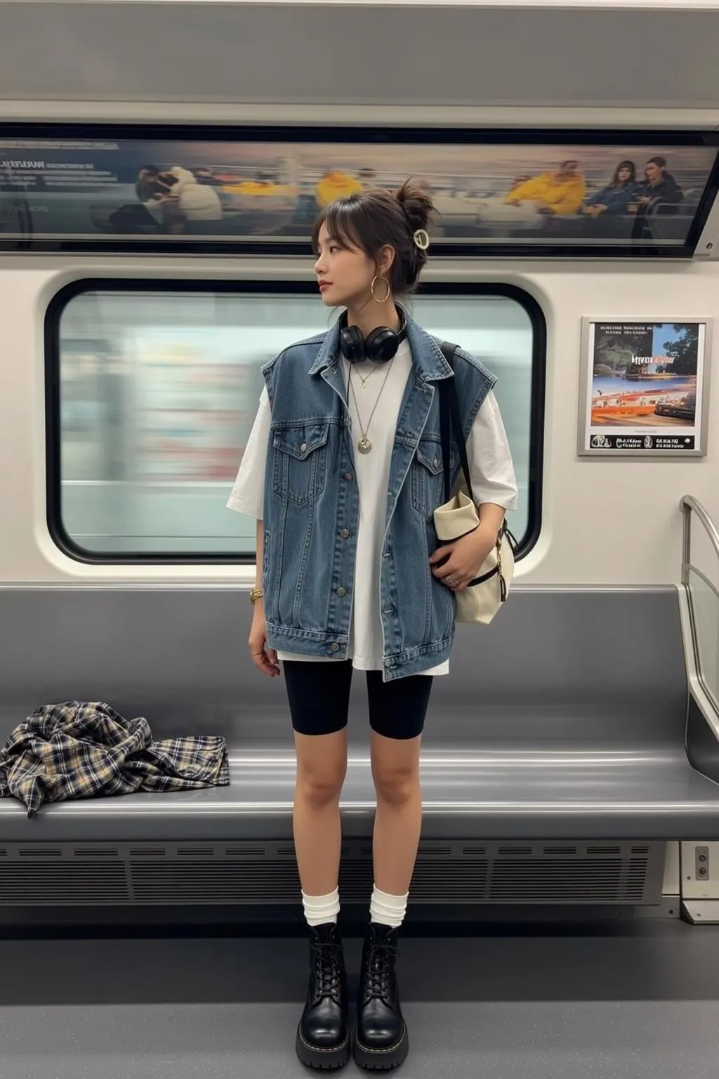 Earrings And Necklace In Subway Train