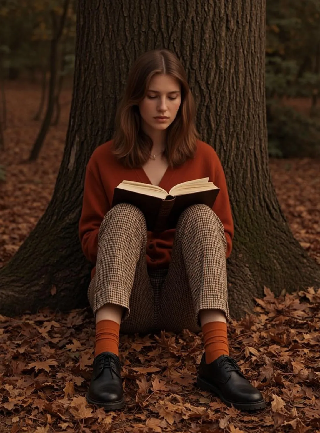Necklace In Forest Portrait