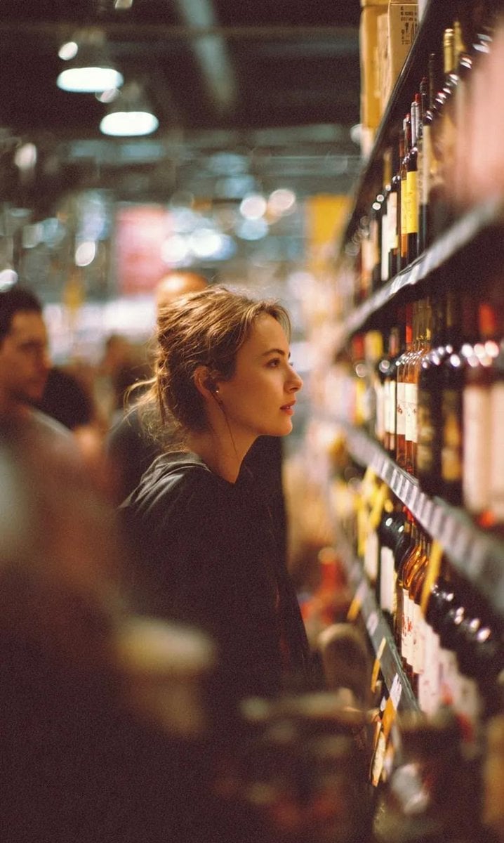 Grocery Store Wine Aisle Cinematic