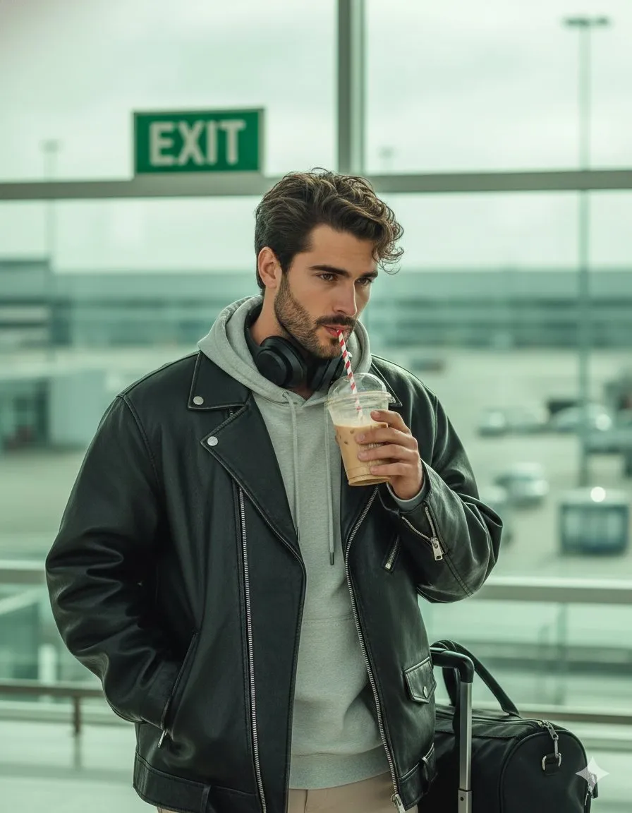 Airport Terminal With Iced Coffee