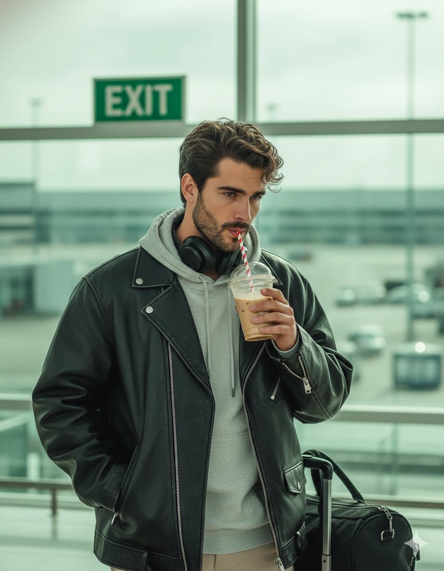 Airport Terminal With Iced Coffee