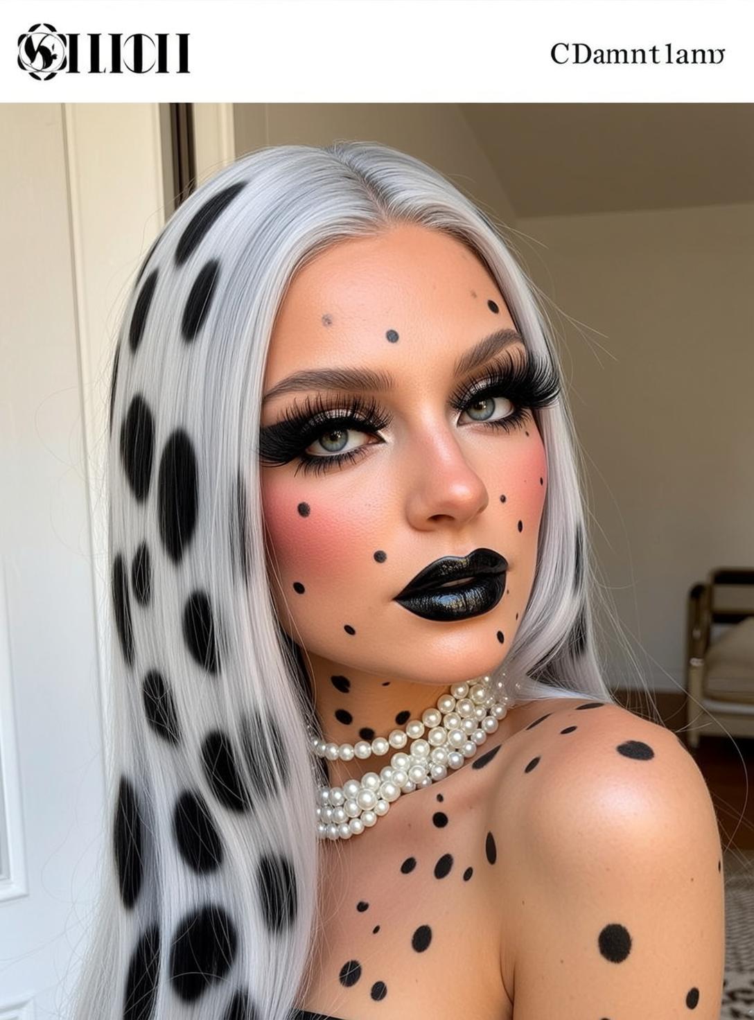 Halloween Makeup Young Long Straight Platinum Blonde