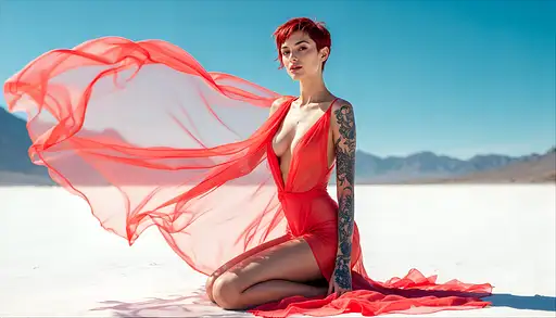 Cinematic She Red Dress