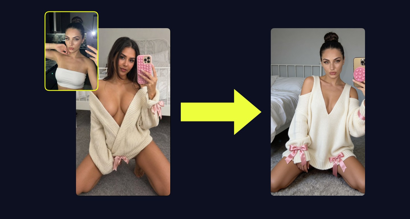 Lily remix walkthrough for Alia Bhatt Lookalike Mirror Selfie Cream Sweater