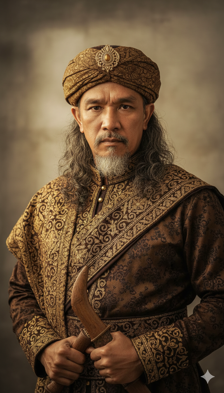 Regal Southeast Asian Warrior Portrait