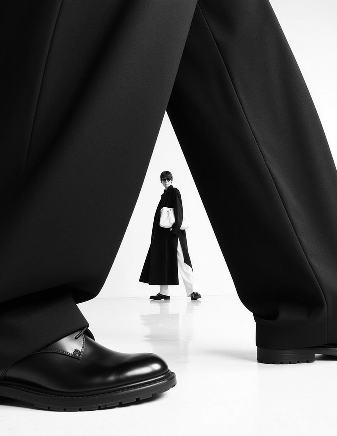 Creative Short Dark Fair Black Coat White