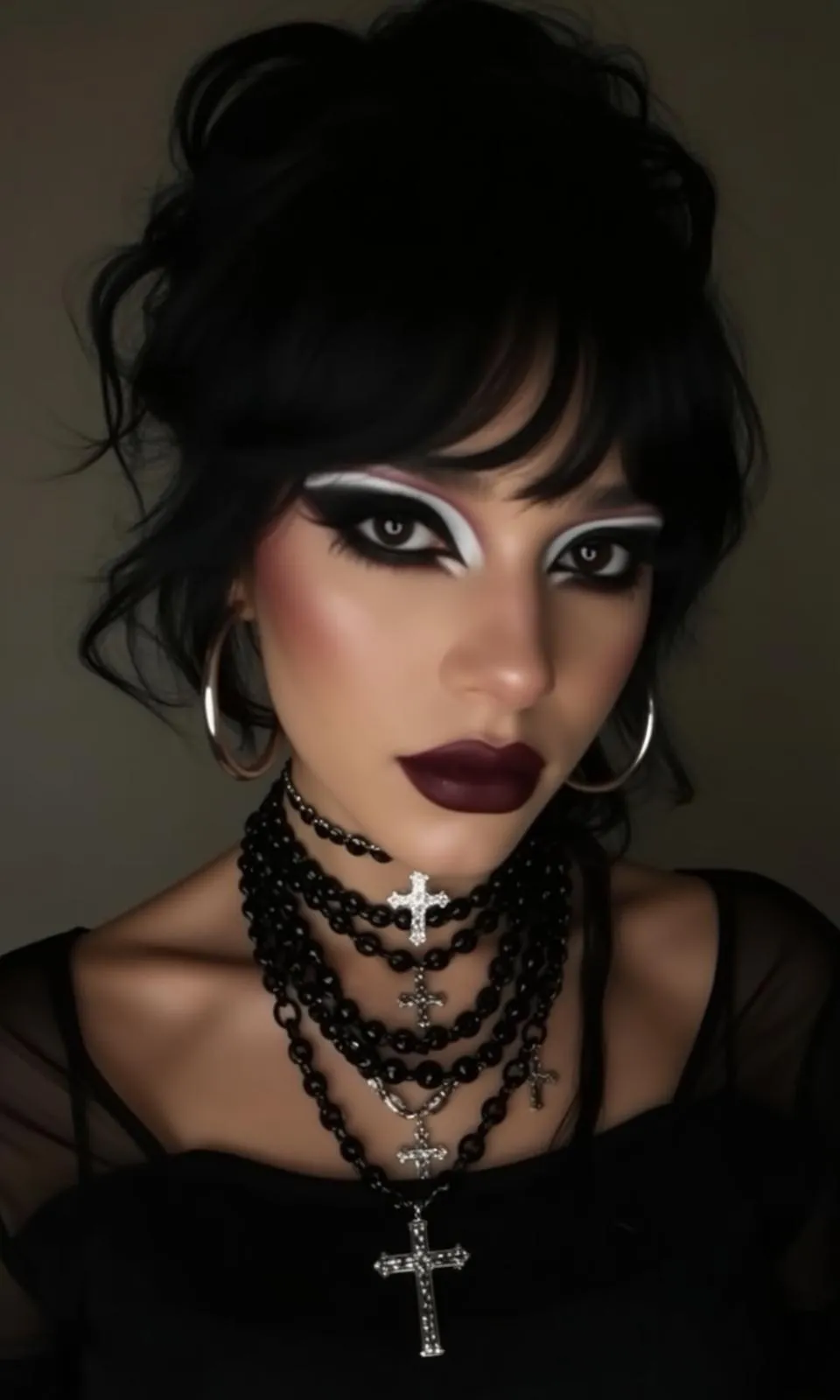 Black Sheer Top Gothic Studio