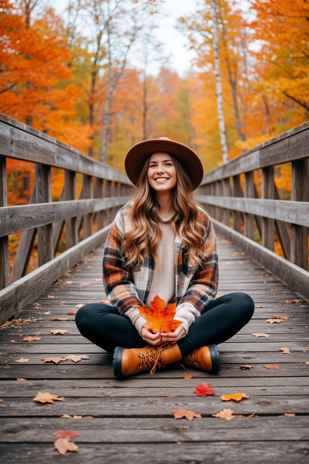 Autumn Young Long Wavy Brown Hair Fair