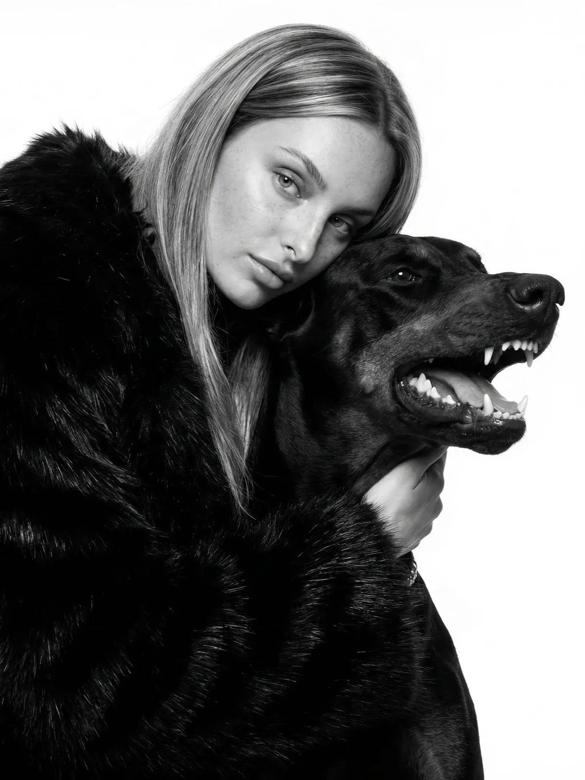 Makeup In A Gothic Doberman Fashion Editorial