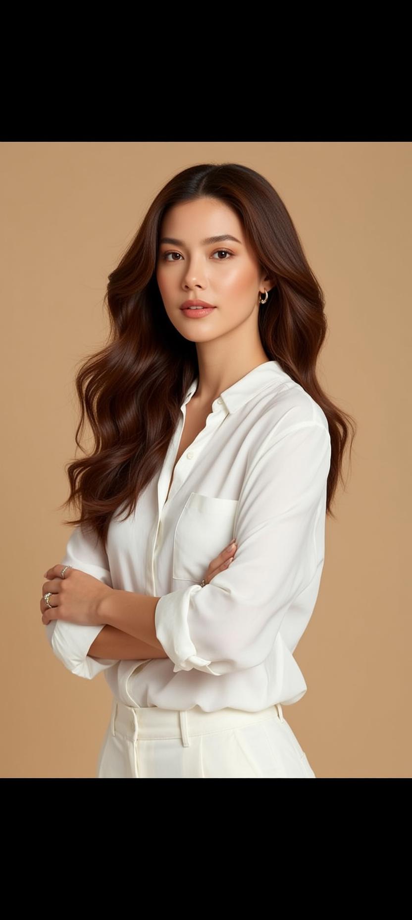 Luxury Young Long Wavy Dark Brown Light 4