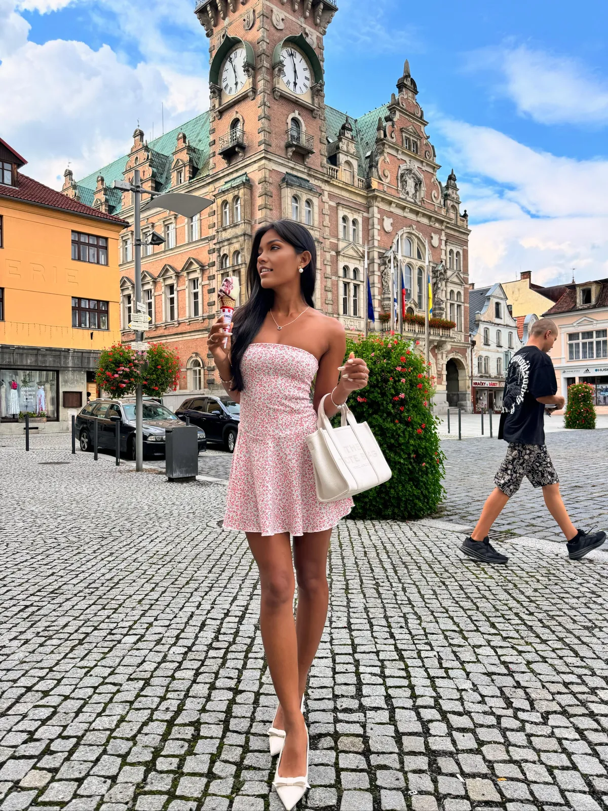 Floral Mini Dress Town Square Ice Cream Cone
