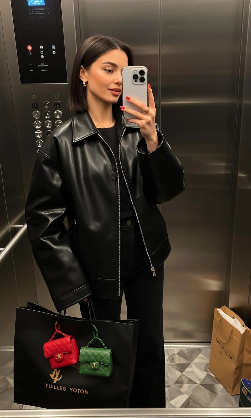 Hair Salon Young Short Dark Brown Bob