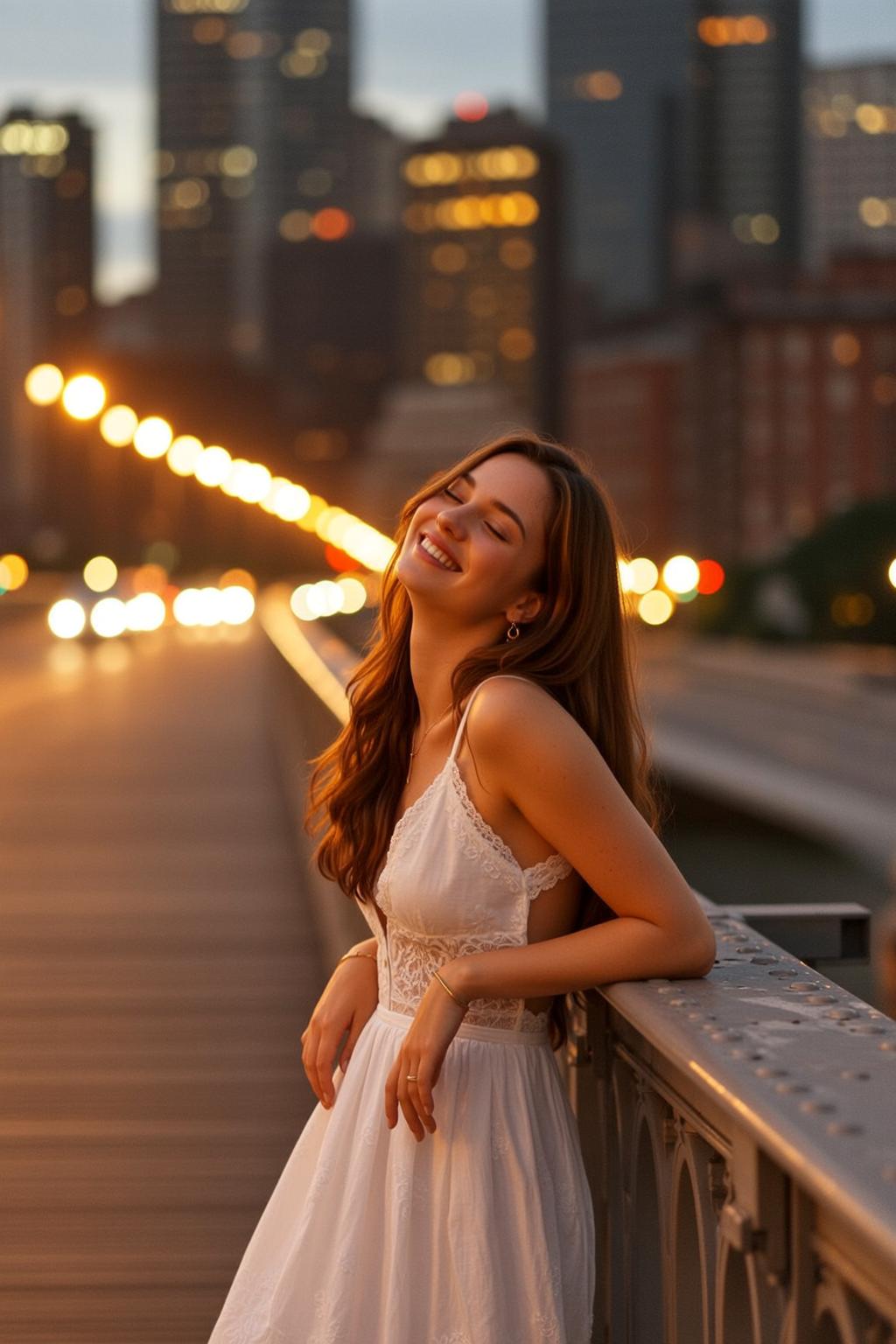 Explore Leaning Against Metal Railing Bridge Her