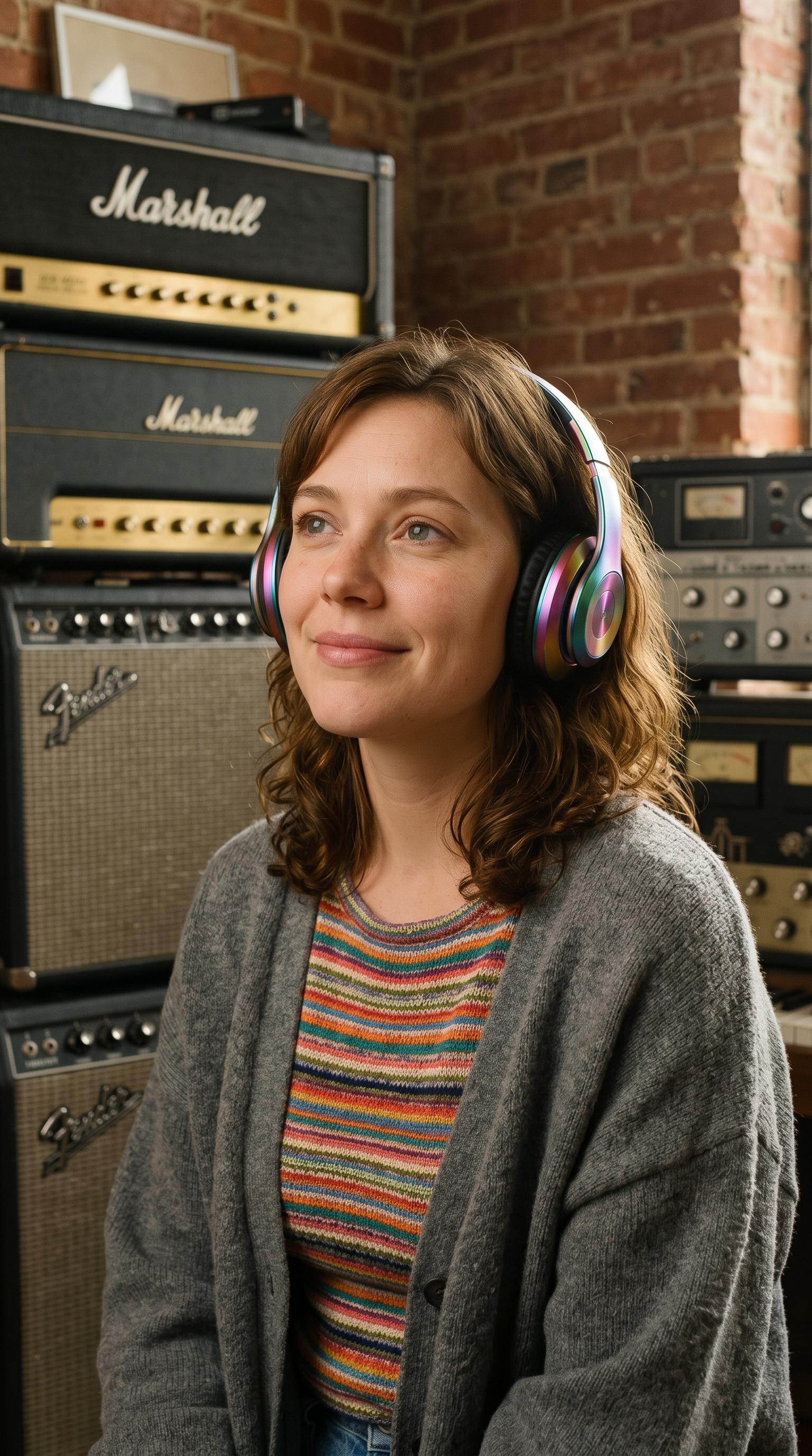 Vintage Music Studio Fashion Portrait Retro Audio Equipment