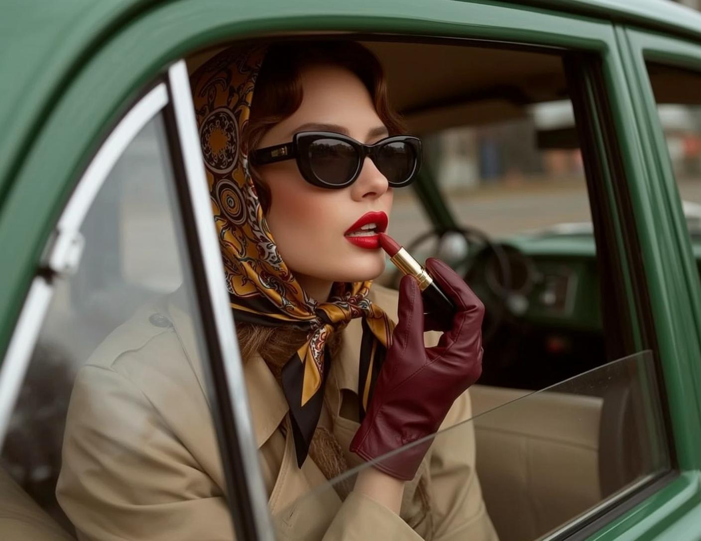 Luxury Brown Wavy Fair Beige Trench Coat