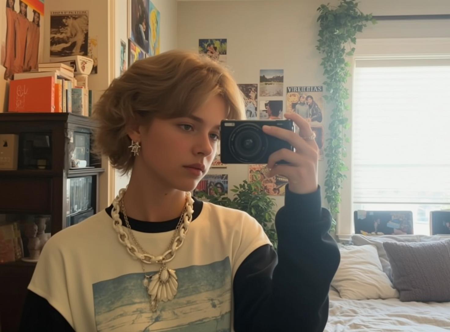 Explore Young Short Messy Blonde Fair Long-sleeved