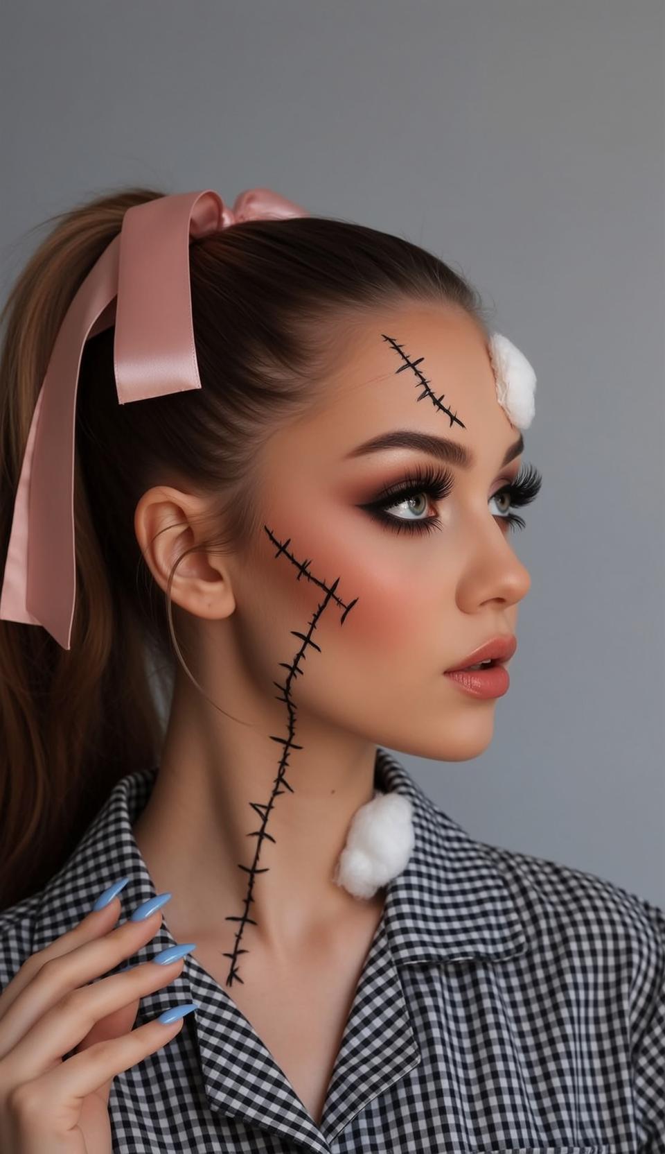 Gingham Ragdoll Makeup Profile