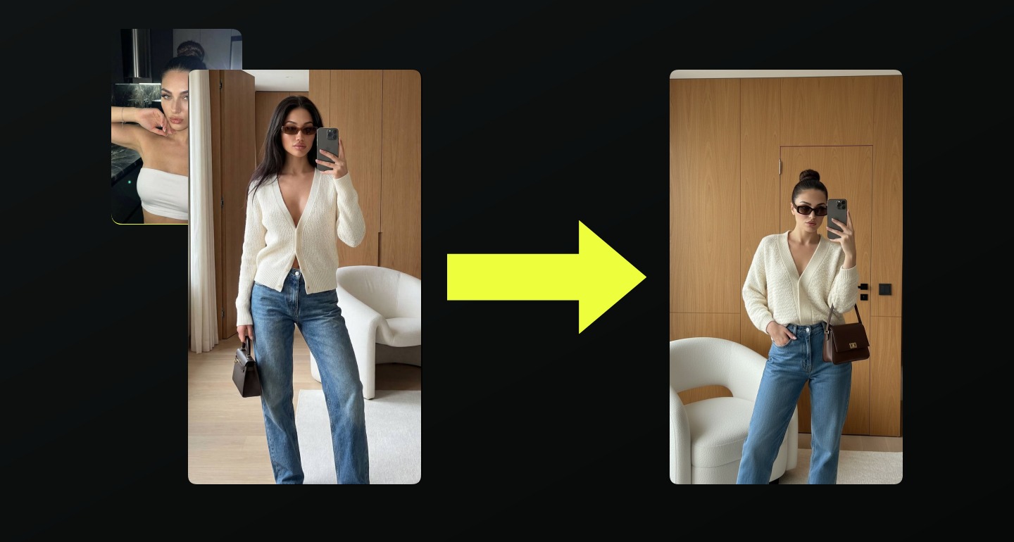 Lily remix walkthrough for Minimalist Sculptural Mirror Selfie