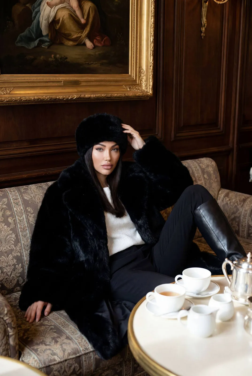 Elegant Cafe Portrait