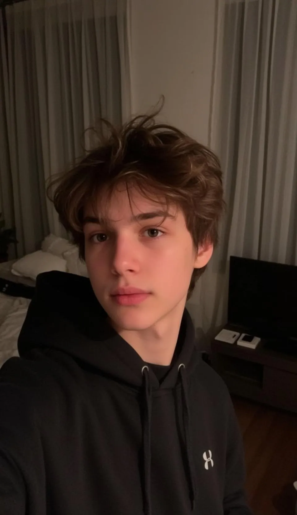 Messy Hair Chest Up Portrait