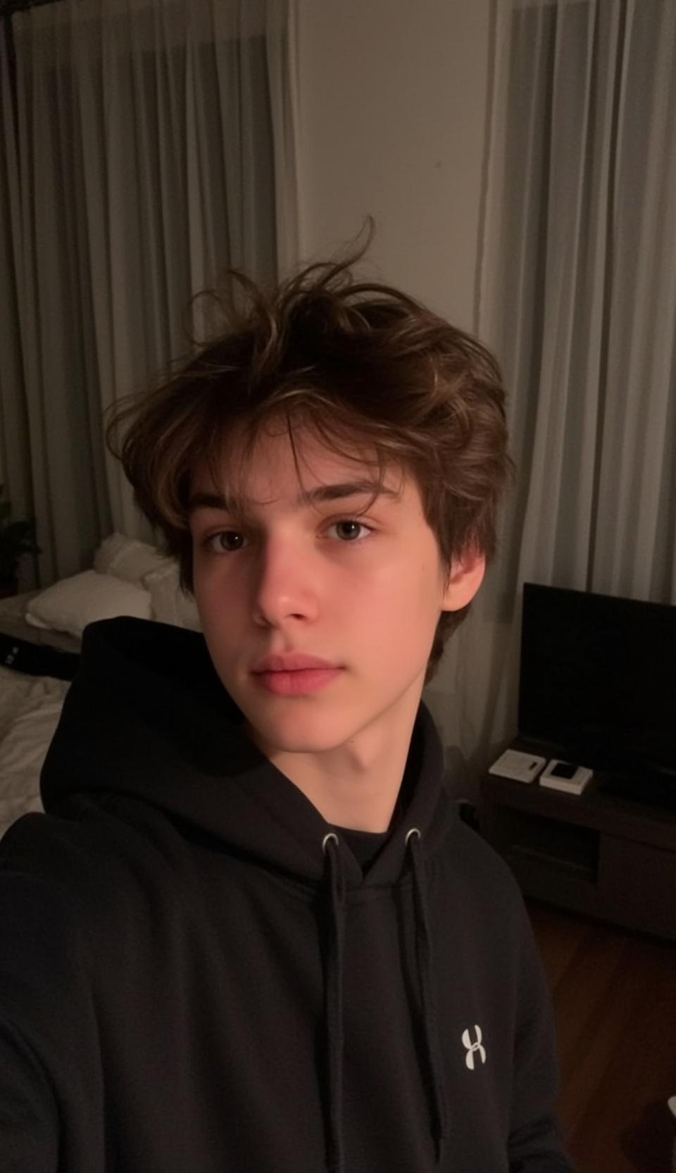 Messy Hair Chest Up Portrait