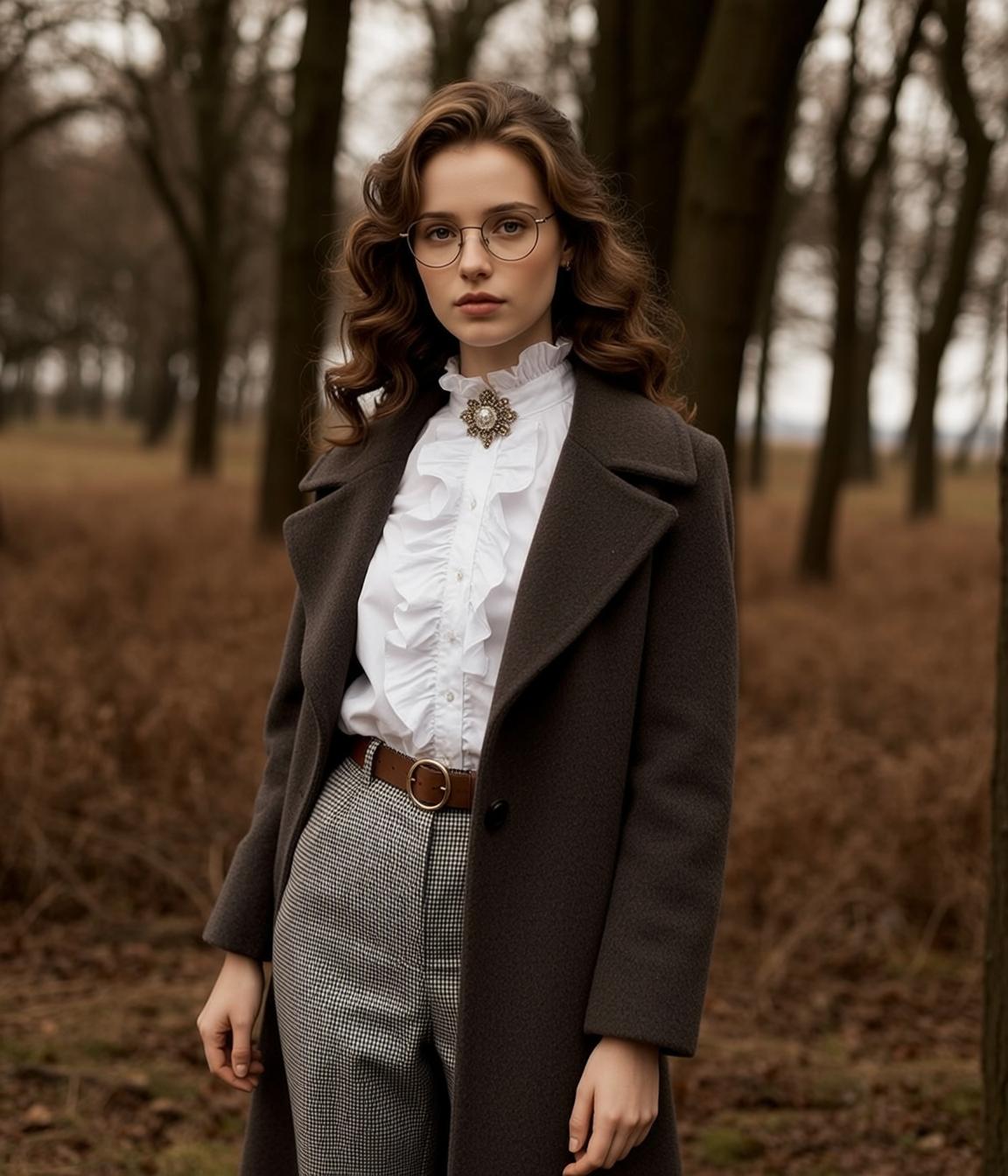 Houndstooth Trousers Forest Portrait