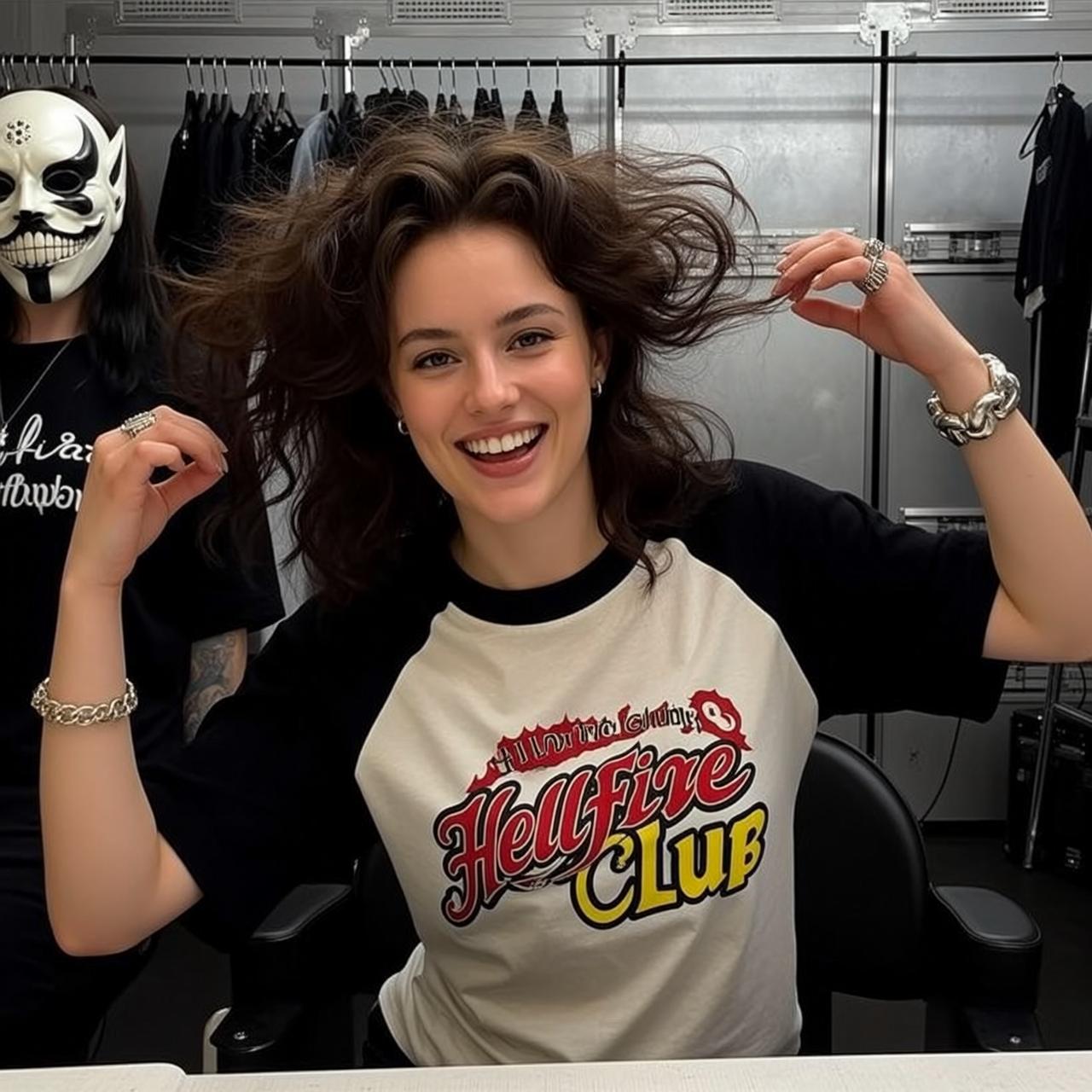 Backstage Hair Pull Laugh