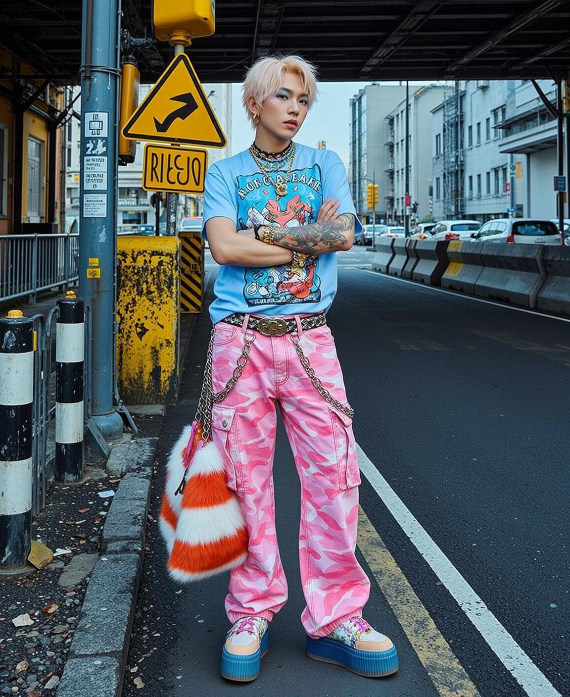 Concrete Overpass Street Pose