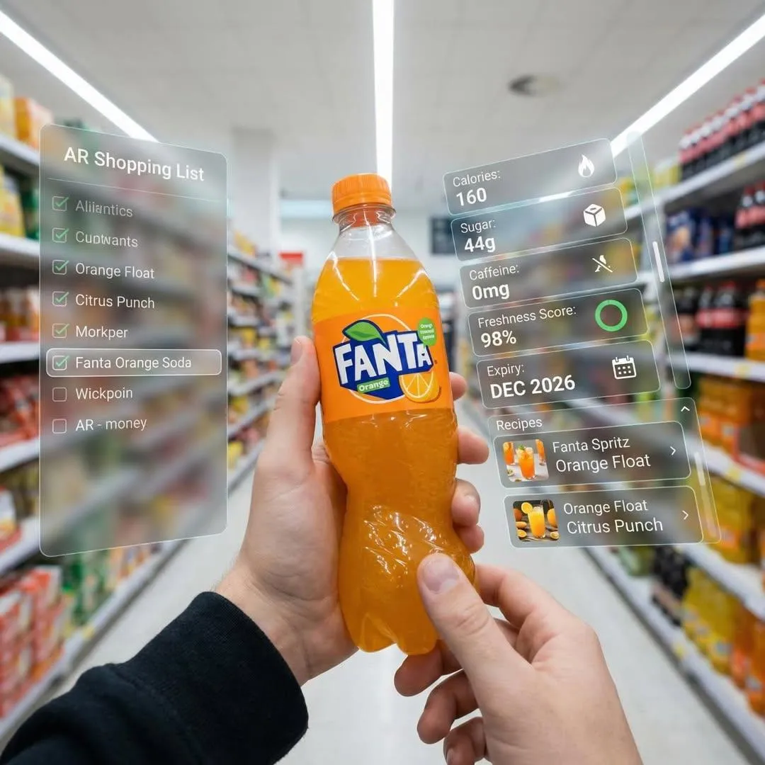 Supermarket Fanta Ar Hands Realistic