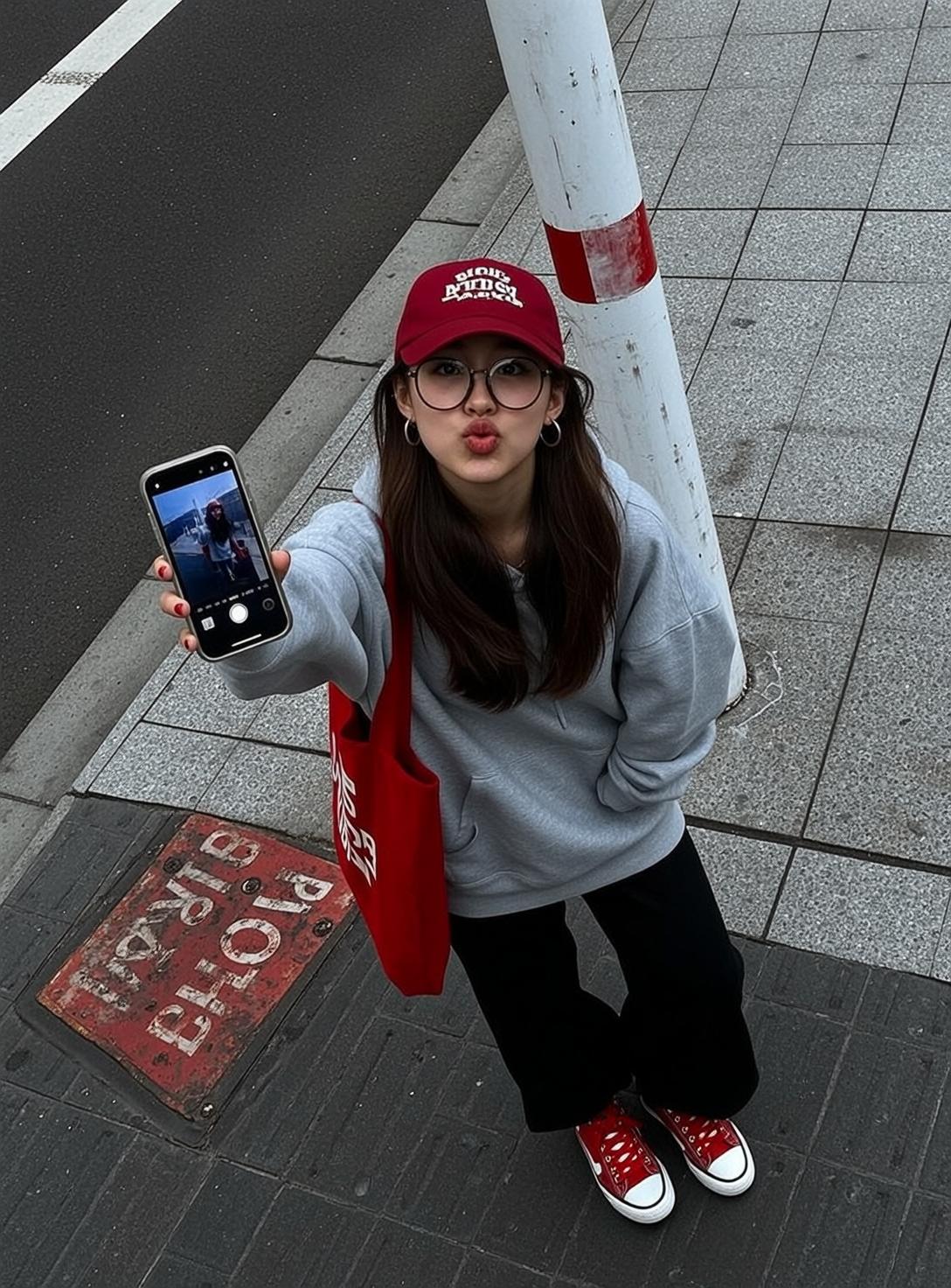 Overcast Hoodie Phone Pout