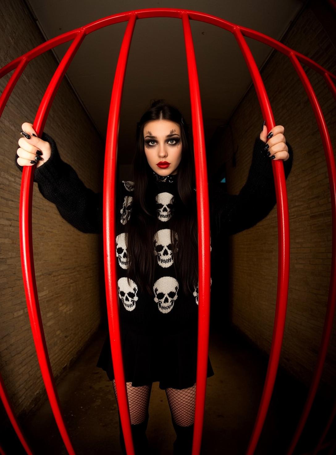 Fisheye Young Long Dark Straight Pale Black