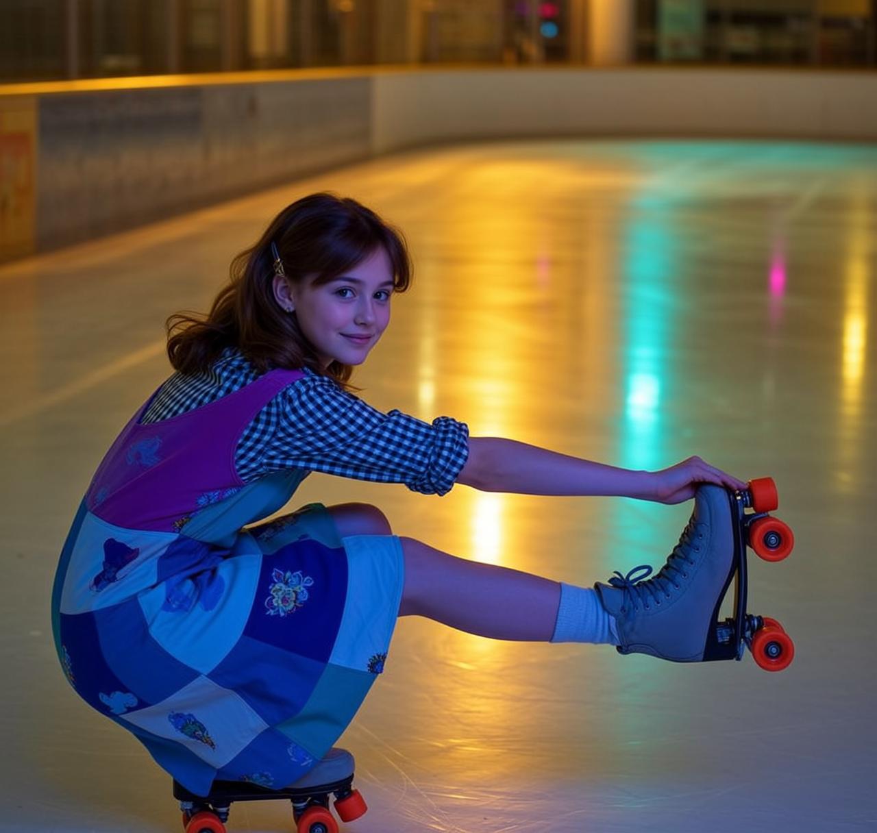 Patchwork Skating Rink Pose