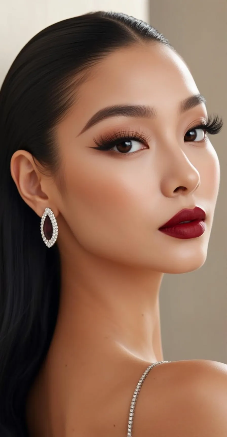 Makeup And Lash Extensions In Beauty Closeup