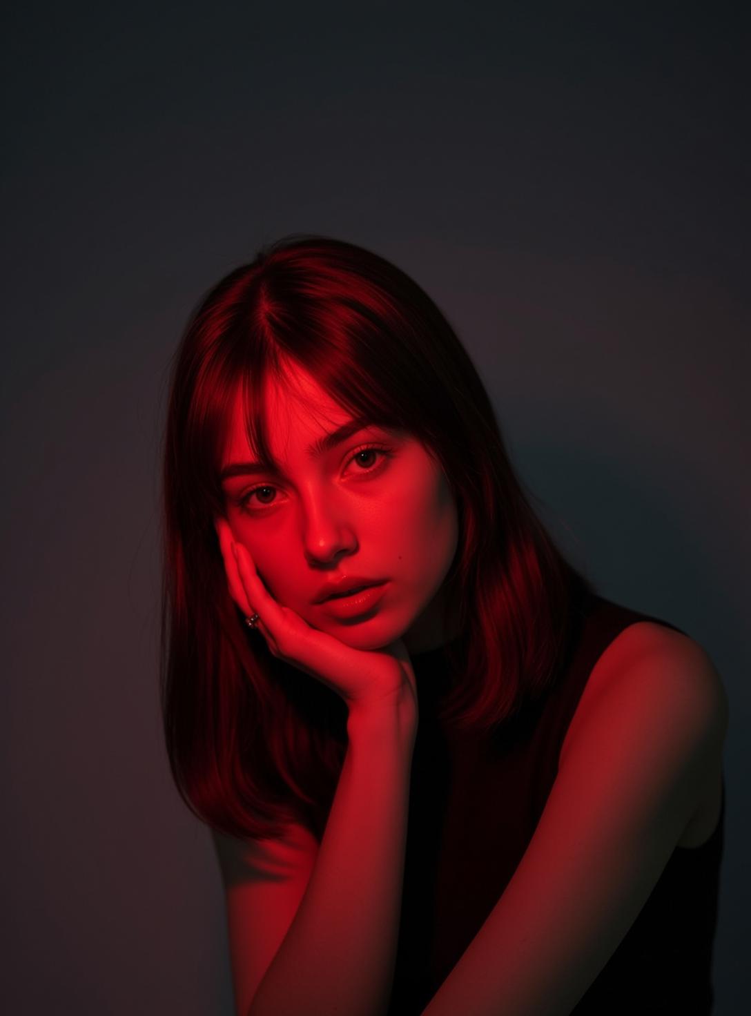 Hand On Cheek Portrait