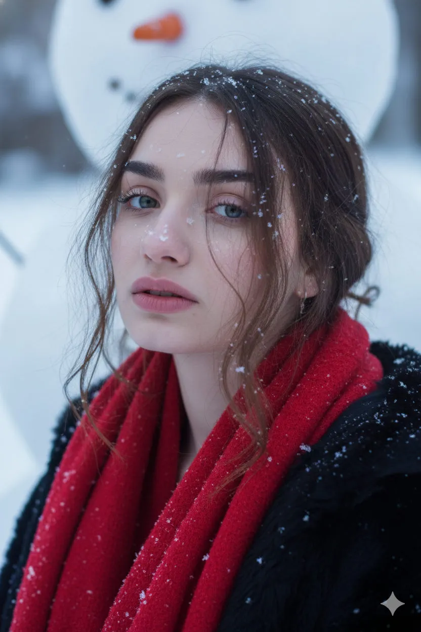 Snow Covered Face Portrait