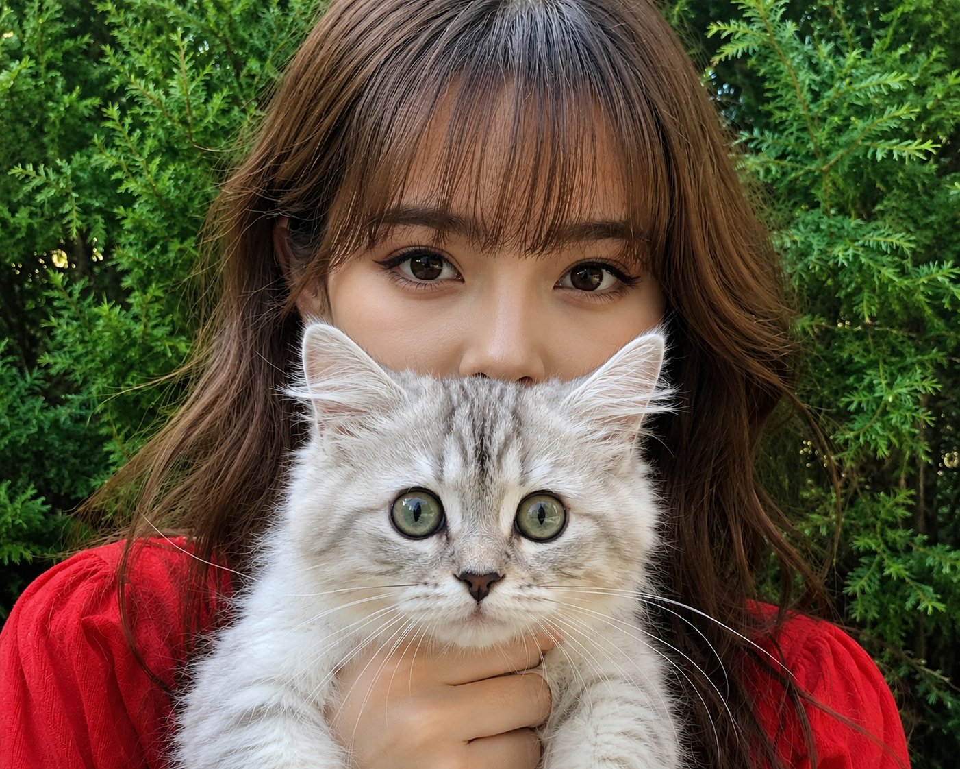 Kitten Red Top Green Foliage