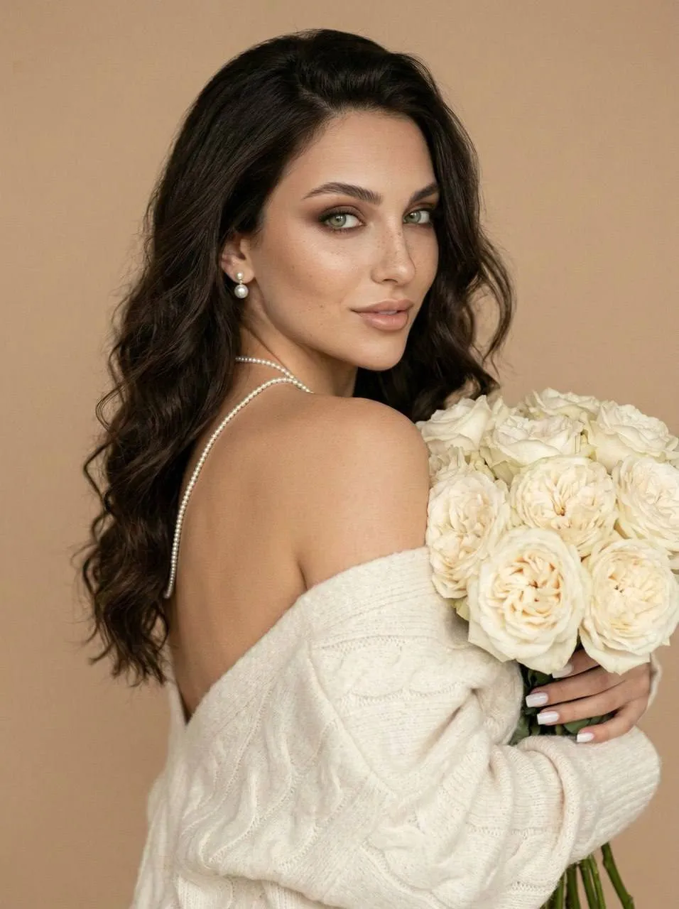 Makeup Earrings And Necklace In Fashion Portrait