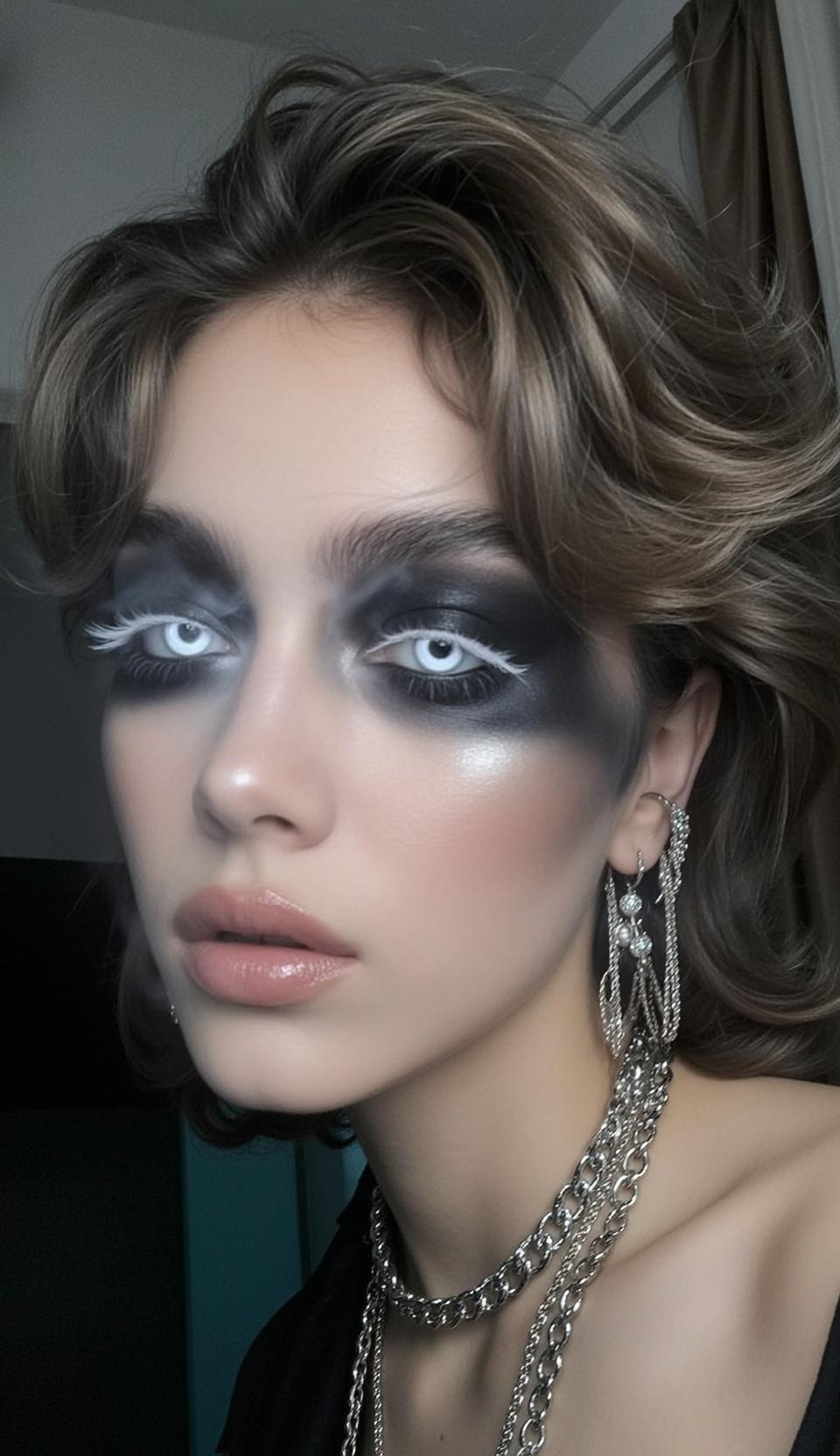 Halloween Makeup Young Dramatic Wavy Medium Brown