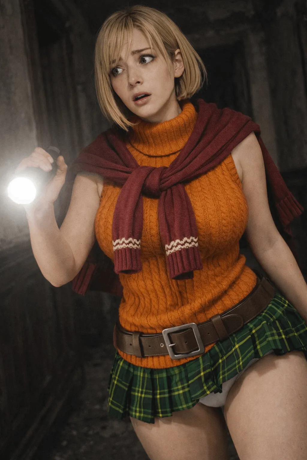 Cosplay Ashley Graham Resident Evil 4 Outfit Scene