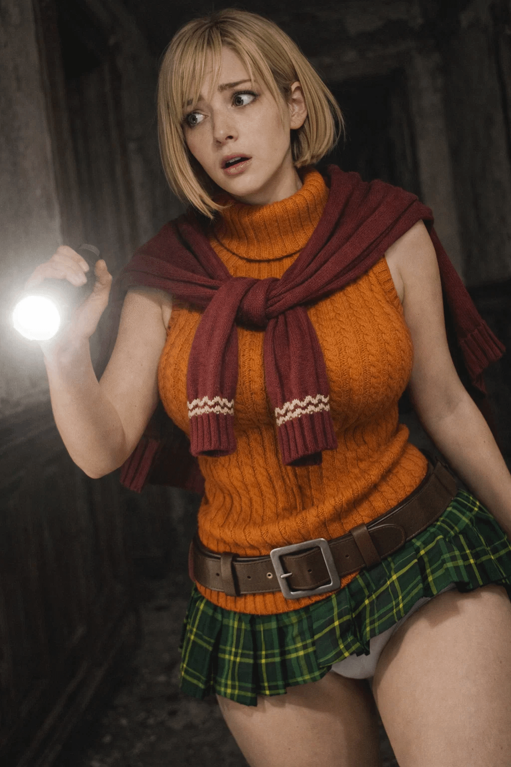 Cosplay Ashley Graham Resident Evil 4 Outfit Scene