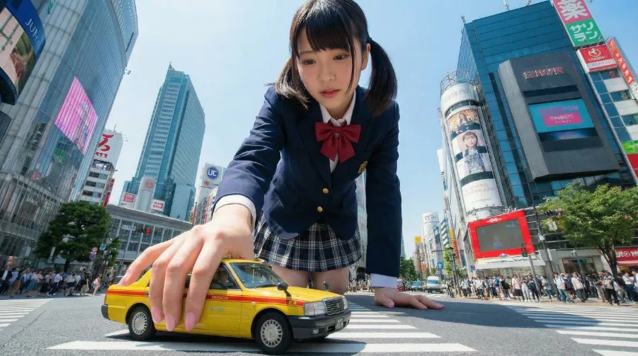 You as a Giant at the Shibuya crossing
