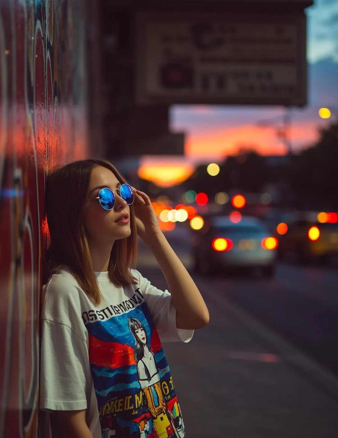 Graphic Tee Graffiti Wall