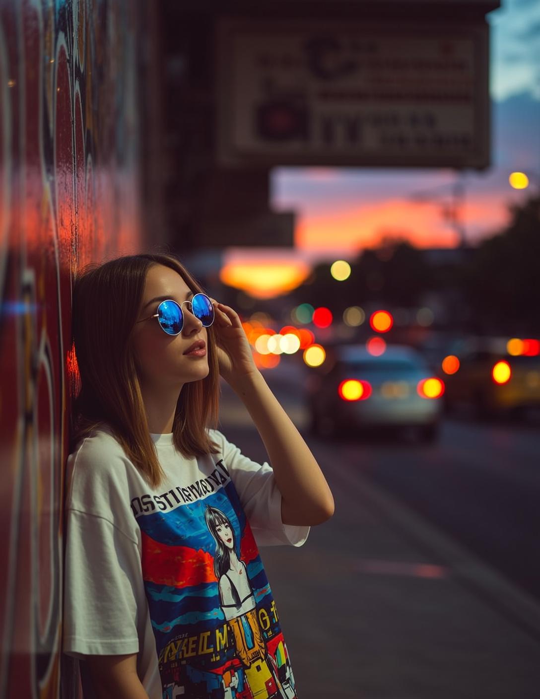 Graphic Tee Graffiti Wall