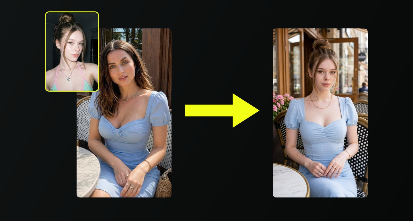 Mila remix walkthrough for Pale Blue Dress Cafe Patron Seated Outdoor Bistro Table