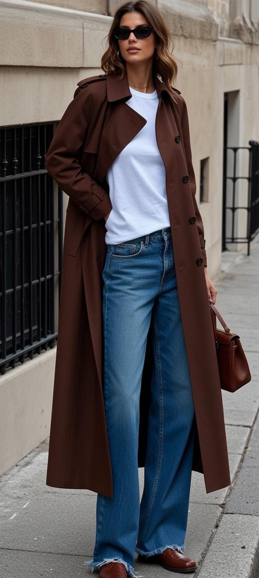 Brown Trench Street Style