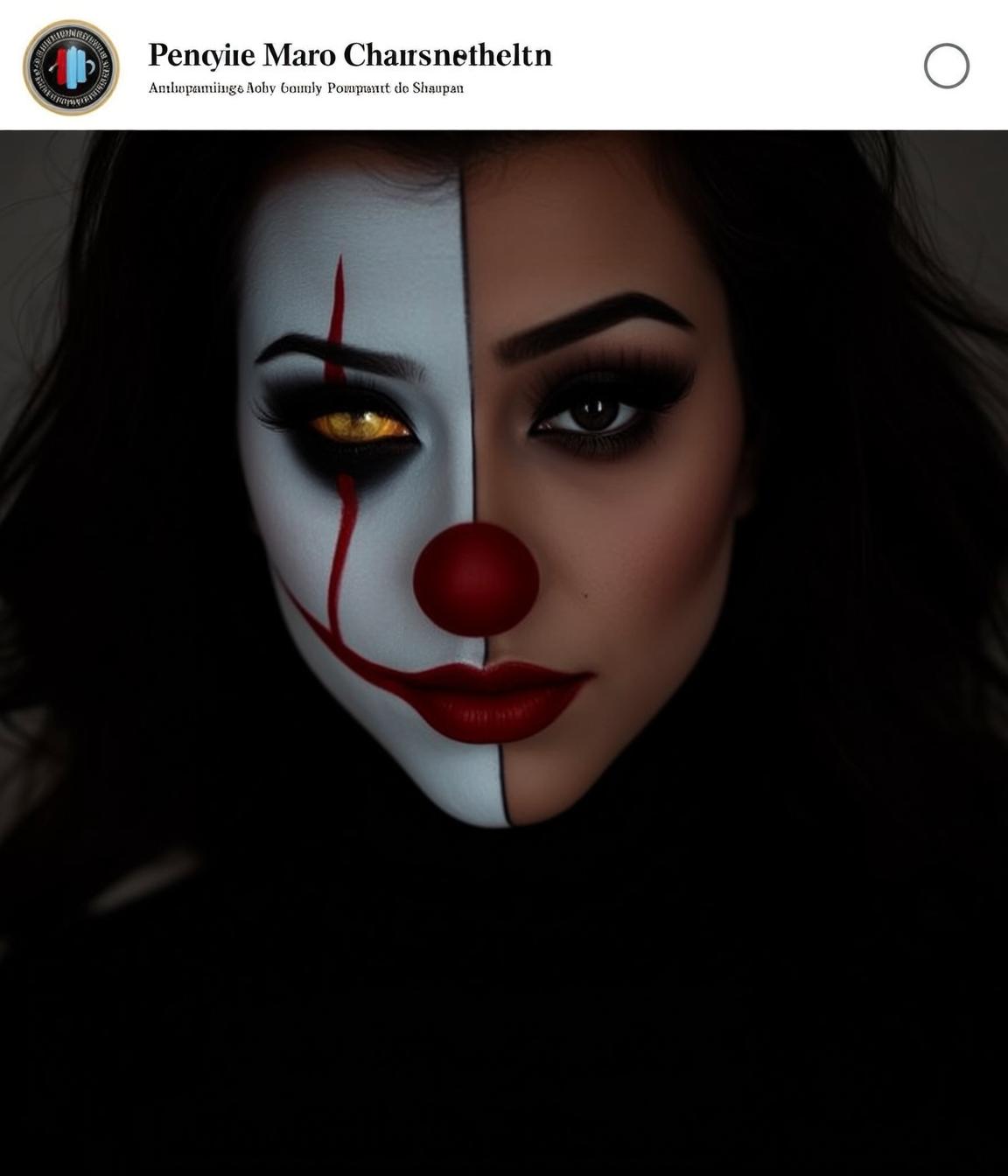 Half Clown Makeup Headshot